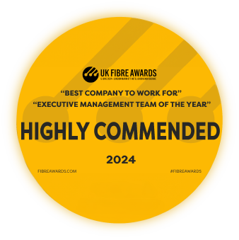 Fibre awards, highly commended, Home Telecom. Give a new start to your career 2024