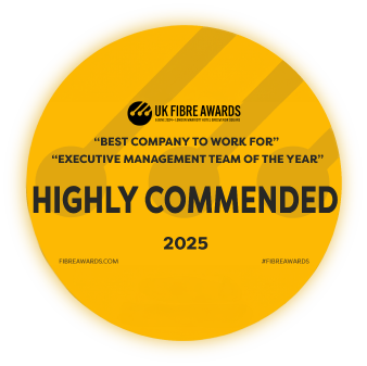 Fibre awards, highly commended, Home Telecom. Give a new start to your career